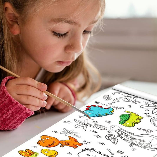 🎨 ¡Dale color a su imaginación... sin preocuparte por las paredes! 🧒🖌️Rollo de 3 mts con dibujos para pintar 🖍️ Incluye caja de lápices DE 24 colores